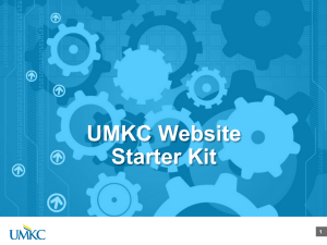 UMKC Website Starter Kit 1