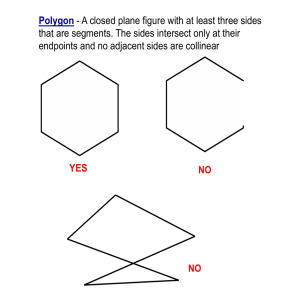 Polygon - A closed plane figure with at least three sides