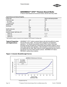 ADSORBSIA™ GTO™ Titanium Based Media Product Information