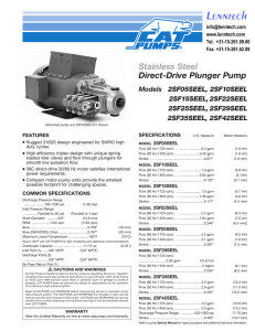 Stainless Steel Direct-Drive Plunger Pump Models