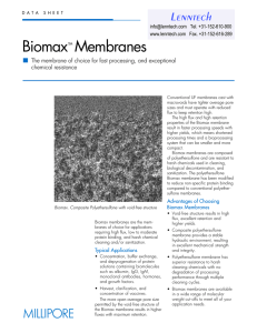 Biomax Membranes Lenntech The membrane of choice for fast processing, and exceptional