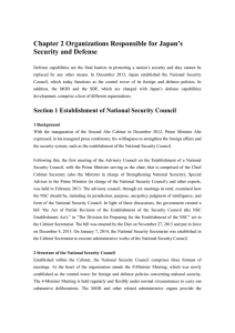 Chapter 2 Organizations Responsible for Japan’s Security and Defense