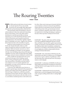 T The Roaring Twenties 1920 –1929