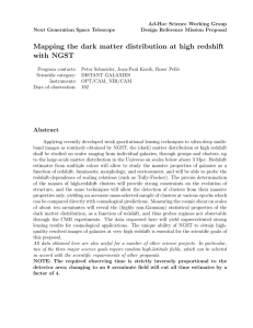Mapping the dark matter distribution at high redshift with NGST