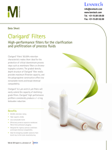 Clarigard Filters Lenntech High-performance filters for the clarification