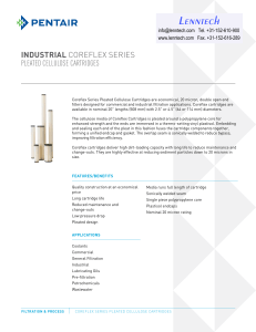 Lenntech INDUSTRIAL PLEATED CELLULOSE CARTRIDGES Tel. +31-152-610-900