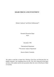 SHARE PRICES AND INVESTMENT