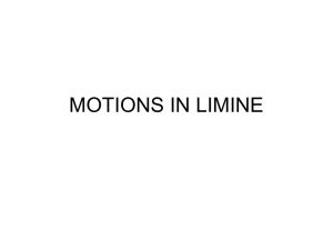 MOTIONS IN LIMINE