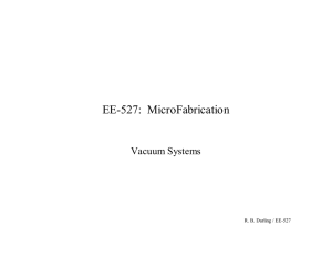 EE-527:  MicroFabrication Vacuum Systems R. B. Darling / EE-527