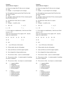 Geometry Answers Review Chapter 2