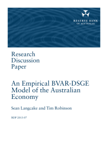 An Empirical BVAR-DSGE Model of the Australian Economy Research