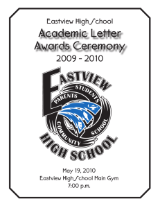 Academic Letter Awards Ceremony 2009 - 2010 Eastview High School