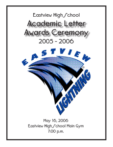 Academic Letter Awards Ceremony 2005 - 2006 Eastview High School