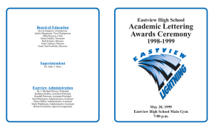 Academic Lettering Awards Ceremony 1998-1999 Eastview High School