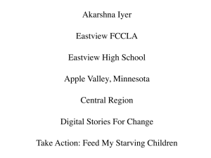 Akarshna Iyer! Eastview FCCLA! Eastview High School! Apple Valley, Minnesota!