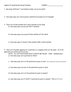 Algebra II Combinations Group Problems  NAMES:__________________