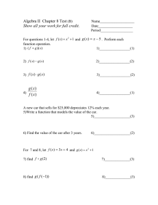 Algebra II  Chapter 8 Test 5 )