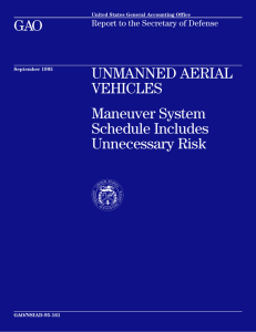 GAO UNMANNED AERIAL VEHICLES Maneuver System