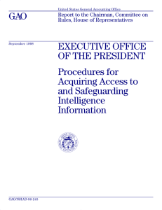 GAO EXECUTIVE OFFICE OF THE PRESIDENT Procedures for