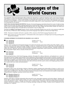 Languages of the World Courses