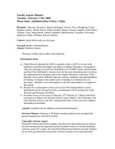 Faculty Senate Minutes Tuesday  February 17th, 2009