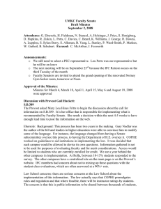 UMKC Faculty Senate Draft Minutes September 2, 2008