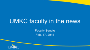 UMKC faculty in the news Faculty Senate Feb. 17, 2015