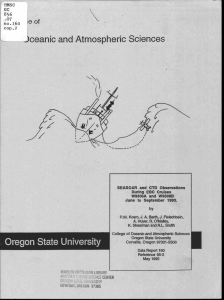 .oceanic and Atmospheric Sciences June to September 1993. SEASOAR and CTD Observations