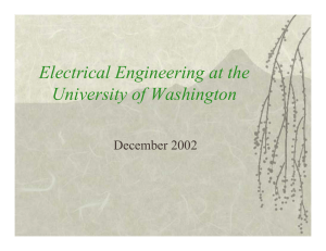 Electrical Engineering at the University of Washington December 2002