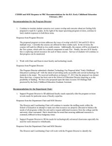 CEHHS and SOE Response to PRC Recommendations for the B.S.... February, 2011 Recommendations for the Program Director: