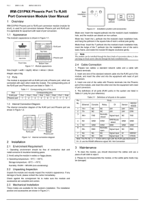 IRM-C01PNX Phoenix Port To RJ45 Port Conversion Module User Manual