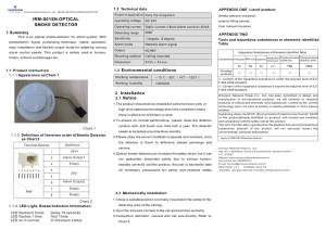 IRM-S01SN OPTICAL SMOKE DETECTOR 1 Summary 1.2  Technical data