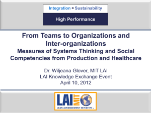 From Teams to Organizations and Inter-organizations  Measures of Systems Thinking and Social
