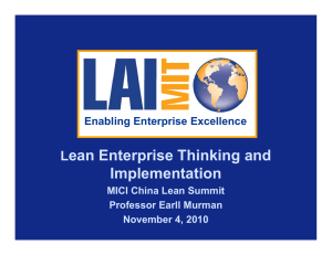 ean Enterprise Thinking and Implementation L Enabling Enterprise Excellence