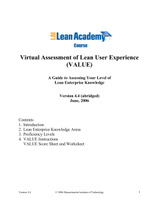 Virtual Assessment of Lean User Experience (VALUE)