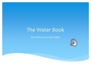 The Water Book By Anthony Garrison Kaleb