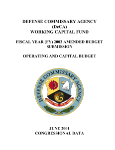 DEFENSE COMMISSARY AGENCY (DeCA) WORKING CAPITAL FUND