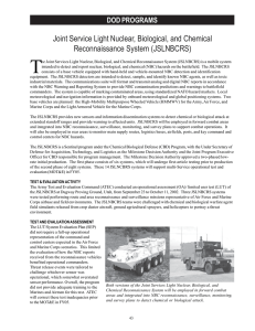 T Joint Service Light Nuclear, Biological, and Chemical Reconnaissance System (JSLNBCRS) DOD PROGRAMS