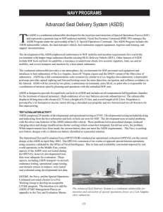 T Advanced Seal Delivery System (ASDS) NAVY PROGRAMS