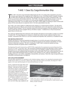 T T-AKE 1 Class Dry Cargo/Ammunition Ship NAVY PROGRAMS