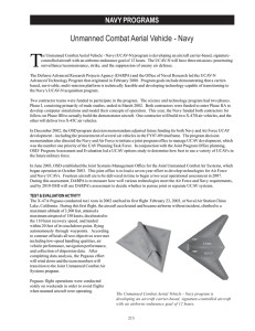T Unmanned Combat Aerial Vehicle - Navy NAVY PROGRAMS