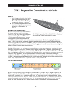 CVN 21 Program Next Generation Aircraft Carrier NAVY PROGRAMS
