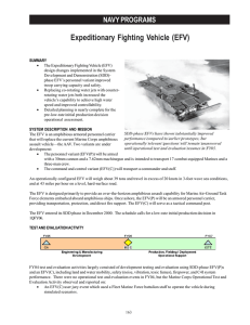 Expeditionary Fighting Vehicle (EFV) NAVY PROGRAMS