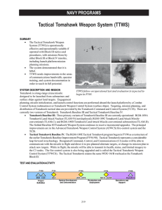Tactical Tomahawk Weapon System (TTWS) NAVY PROGRAMS