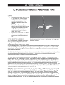 RQ-4 Global Hawk Unmanned Aerial Vehicle (UAV) AIR FORCE PROGRAMS