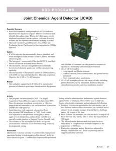 Joint Chemical Agent Detector (JCAD)