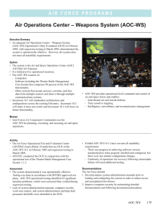 Air Operations Center – Weapons System (AOC-WS)