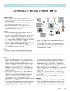 Joint Mission Planning Systems (JMPS)
