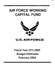 AIR FORCE WORKING CAPITAL FUND Fiscal Year (FY) 2005 Budget Estimates