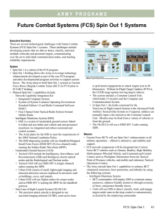 Future Combat Systems (FCS) Spin Out 1 Systems